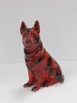 Lot 1313 - Anita Harris Flambé German Shepherd Dog Figure,...