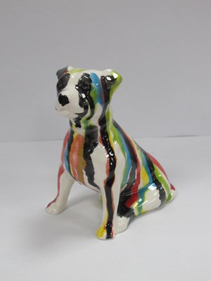 Lot 1312 - Anita Harris 'Splash' Staffy Dog Figure, gold...