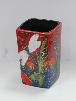 Lot 1280 - Anita Harris 'Dragonfly, Reeds and Iris',...