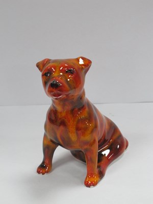 Lot 1326 - Anita Harris Vibrant Model of a Staffy Dog,...