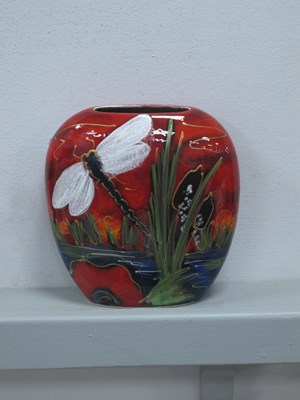 Lot 1220 - Anita Harris 'Dragonfly, Reeds and Iris' Purse...