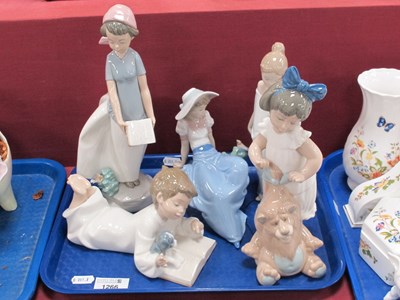 Lot 1266 - Five Nao Figures, including Bedtime Reading,...