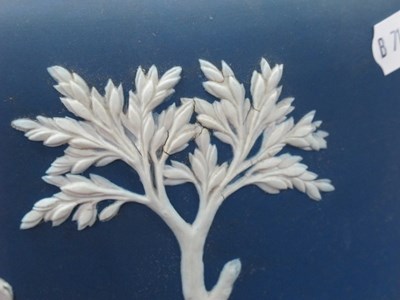 Lot 1260 - A Wedgwood Dark Blue Jasperware Cheese Dome...
