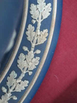 Lot 1260 - A Wedgwood Dark Blue Jasperware Cheese Dome...