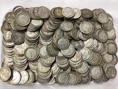 Lot 446 - Collection Of GB Pre 1947 Silver Threepences,...