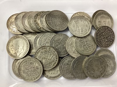 Lot 420 - GB Pre 1947 Silver Half Crowns, total weight...