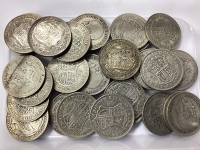 Lot 449 - GB Pre 1947 Silver Half Crowns, total weight...