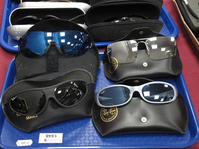 Lot 1348 - Ray Ban 'Daddy O' Sunglasses, grey frame, blue...