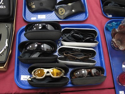 Lot 1346 - Six Pairs of Oakley Sunglasses, various frames...