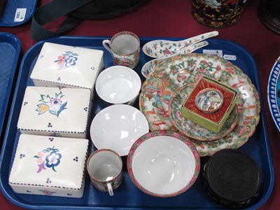 Lot 1284 - XIX Century Cantonese Plate, cups. Poole...