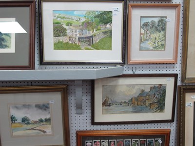 Lot 1540 - Peter Rolfe, Cottages at Ford, watercolour...