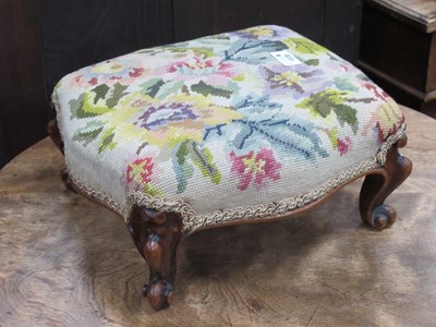 Lot 1538 - Early XX Century Mahogany Foot Stool, on squat...