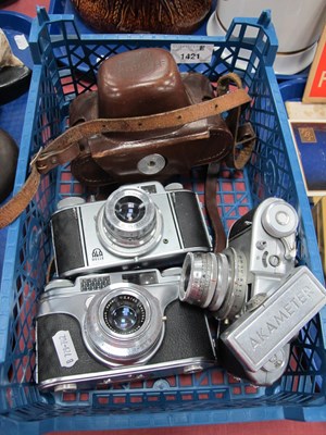 Lot 1421 - Cameras - Arette IB and two Akarelle examples...