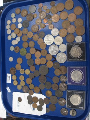 Lot 1365 - Coinage, British coppers, brass three pences,...