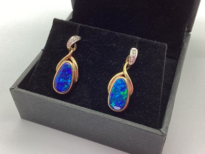 Lot 220 - A Pair of Modern 9ct Rose Gold Drop Earrings,...