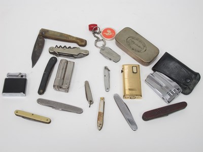 Lot 1371 - Ronson Varaflame Lighter's, pen knives, etc.