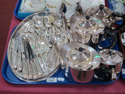 Lot 1293 - Viners Plated Four Piece Tea Set, silver...