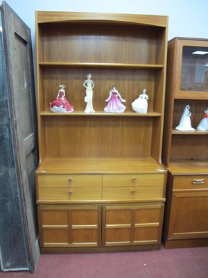 Lot 1631 - Nathan Teak Lounge Display Unit, with two...