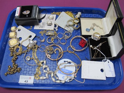 Lot 43 - "925" Gilt and Other Costume Jewellery,...