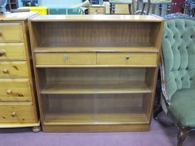 Lot 1610 - Nathan Teak Book Cabinet, with twin centre...