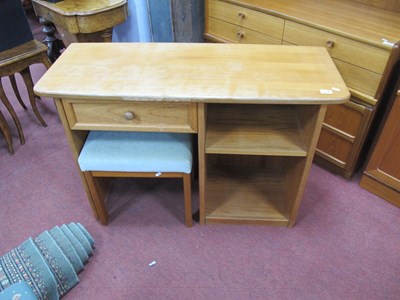 Lot 1633 - G Plan Desk with Stool, (2).