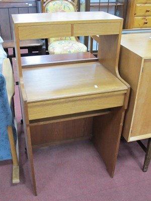 Lot 1641 - Teak Bedside Table. Foldover tea trolley (2).