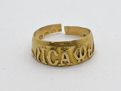 Lot 165 - A Victorian 18ct Gold 'Unica Mea' Sweetheart...