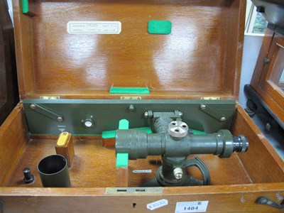 Lot 1484 - E.W Watts Theodolite?, green lacqured brass,...