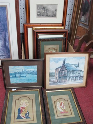 Lot 1552 - Four London Theatre Prints, in a single frame,...