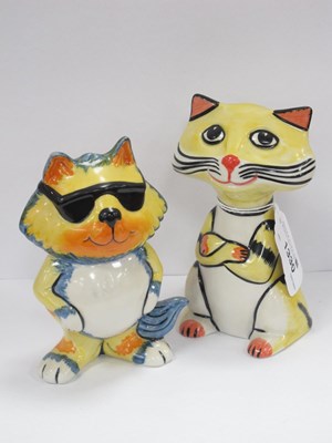 Lot 1330 - Lorna Bailey Cats, predominantly in yellow,...