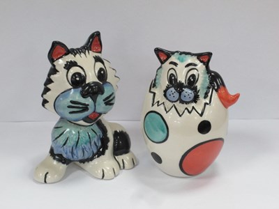 Lot 1270 - Lorna Bailey Cats, in light blue, black, red...