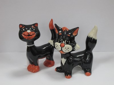 Lot 1336 - Lorna Bailey Cats, mainly in black, one with...