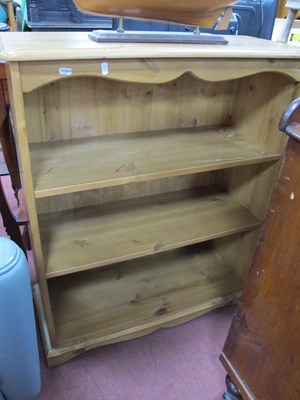 Lot 1585 - Pine Bookcase, 80cm wide., bedside chest (2).