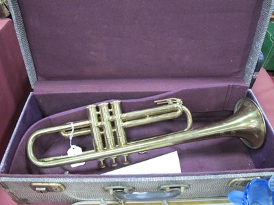 Lot 1403 - Melody Maker Brass Trumpet, with plated...