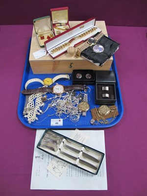 Lot 45 - Assorted Costume Jewellery, ladies and gent's...