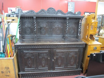 Lot 1564 - XVII Century and Later Oak Sideboard, with a...