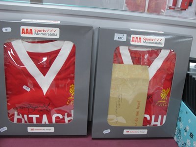 Lot 687 - Liverpool AAA Home Shirts, signed by David...