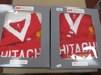 Lot 693 - Liverpool AAA Home Shirts, signed by David...