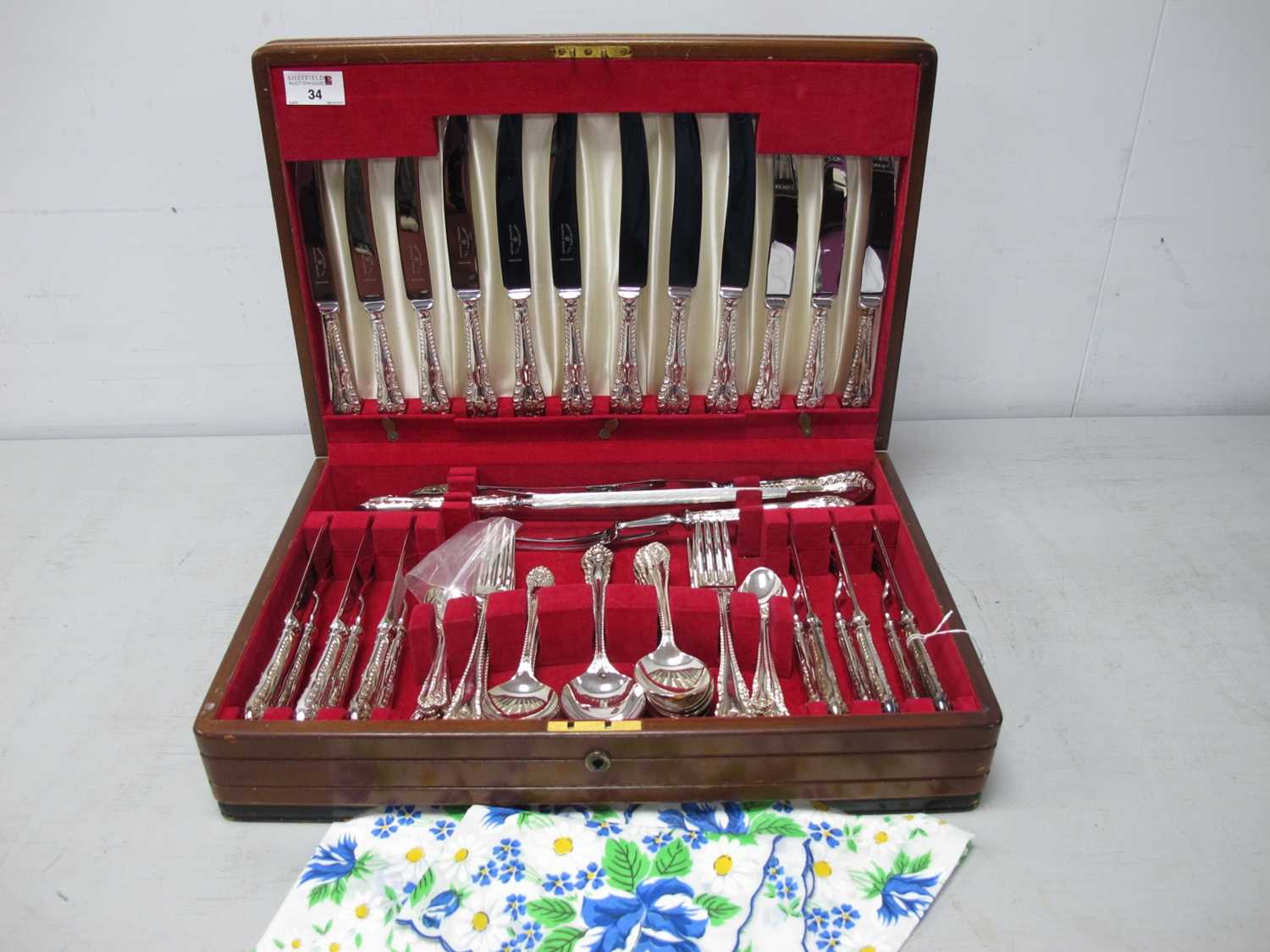 Lot 46 - Gee & Holmes Canteen of Plated Cutlery, of...