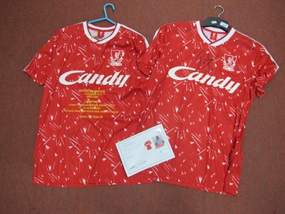 Lot 439 - Liverpool Retro Home Shirts, bearing Candy...