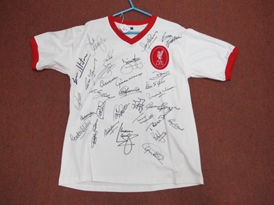 Lot 437 - Liverpool Retro White Away Shirt, size XL,...