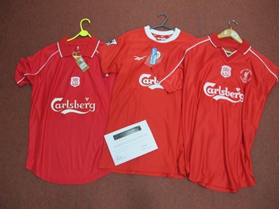 Lot 435 - Liverpool Home Shirts with Carlsberg Logo,...