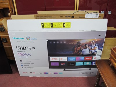 Lot 1185 - Hisense UHD TV 4K, in box (untested sold for...