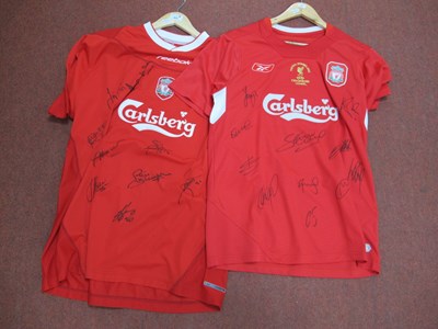 Lot 431 - Liverpool Home Shirts with Carlsberg Logo,...