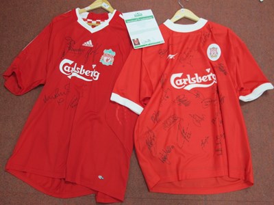 Lot 430 - Liverpool Home Shirts with Carlsberg Logo,...