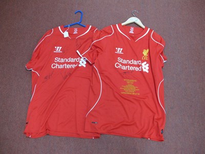 Lot 426 - Liverpool Home Shirts by Warrior, Bearing...