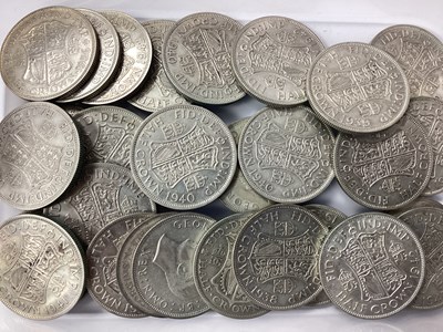 Lot 415 - GB Pre 1947 Silver Half Crowns, total weight...