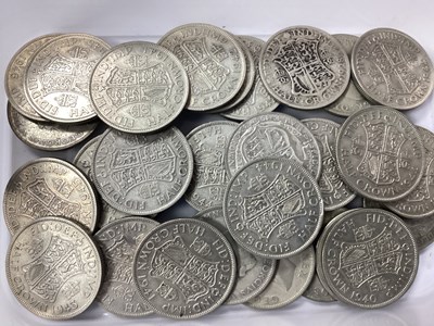 Lot 443 - GB Pre 1947 Silver Half Crowns, total weight...