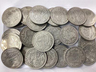 Lot 418 - GB Pre 1947 Silver Half Crowns, total weight...