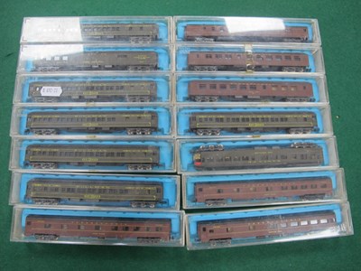 Lot 783 - Fourteen N Gauge Outline American Rail Cars by...